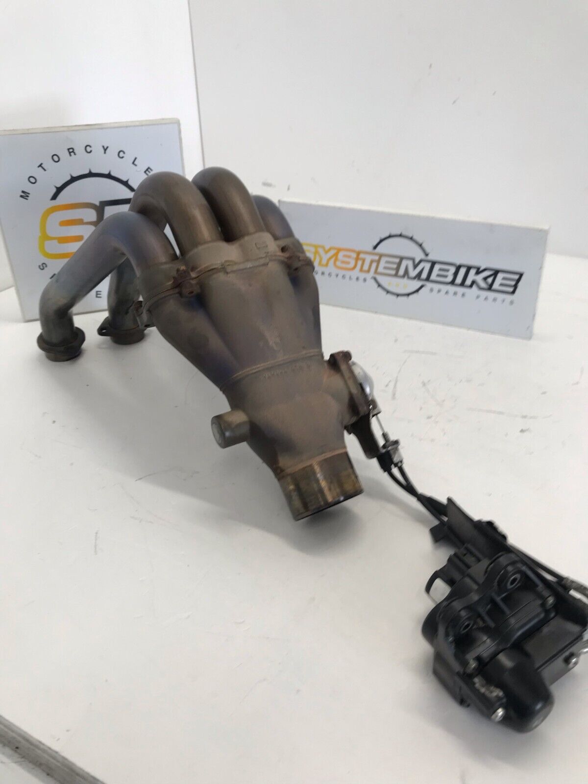 KIMISS Tubo Scarico Centrale Modificato In Acciaio Inox Per Yamaha R1 (2009-2014): Trasforma Doppia Uscita In Laterale Destra, Diametro 51/70 Mm